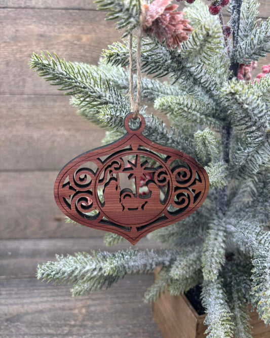 Cedar Christmas Ornament